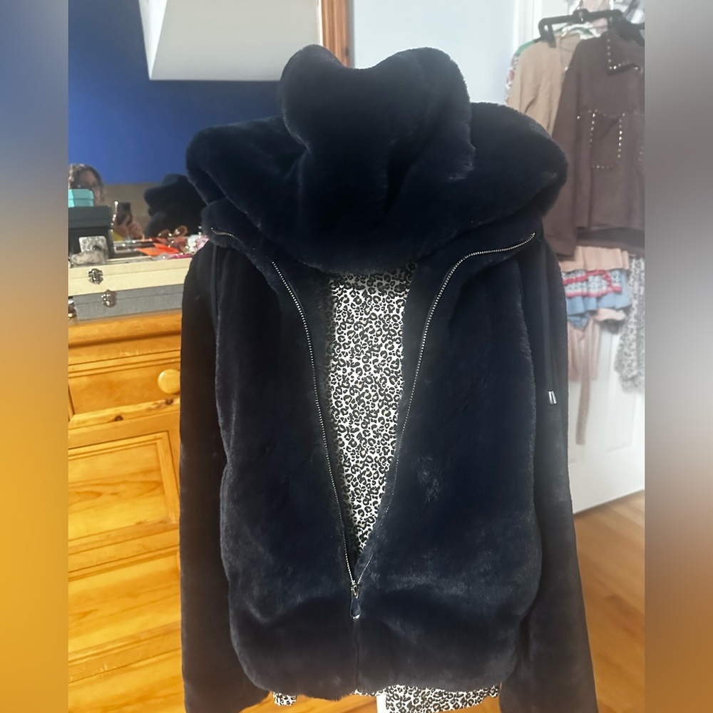 Carolina Belle Midnight Faux Fur Jacket